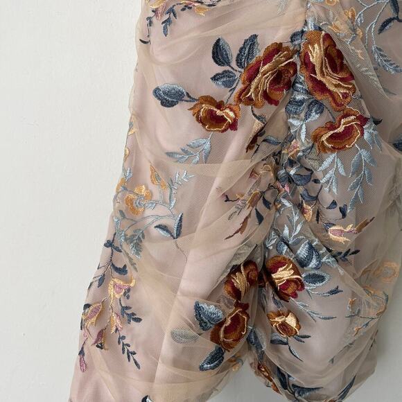 Revolve x Tularosa Cali Dress Mini Mesh Floral Print Size SMALL - Picture 2 of 7